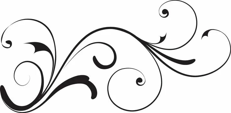Красивые загогулины для оформления Pin by Vianney Vega on Dibujos Clip art, Art clipart, Swirls