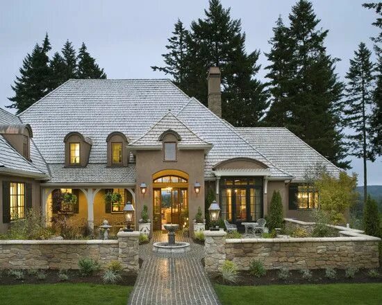 Красивые загородные дома фото внутри и снаружи Exterior Design, Pictures, Remodel, Decor and Ideas - page 114 Courtyard design,