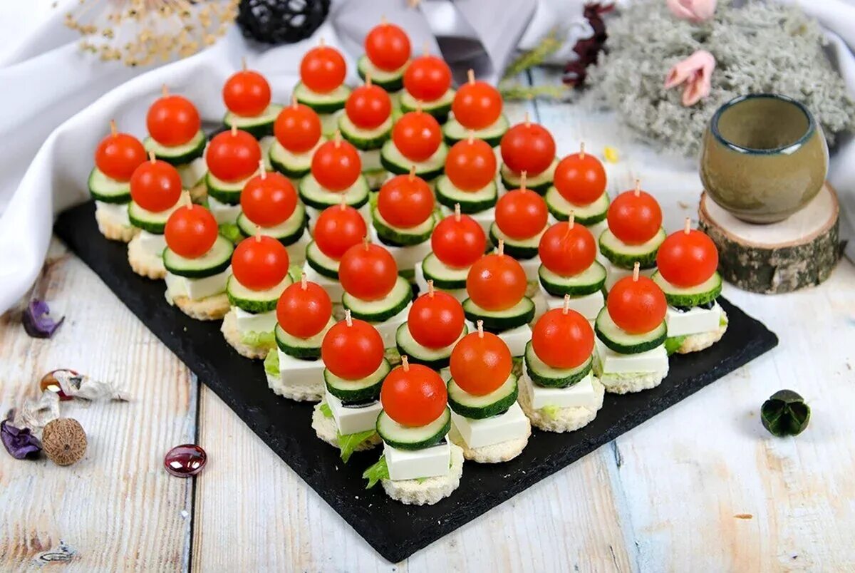 Красивые закуски на праздничный стол фото Вкусные закуски на новый год - CoffeePapa.ru