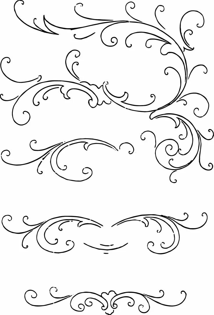 Красивые завиточки для оформления art nouveau vector ornaments - Buscar con Google Clip art vintage, Free clip art