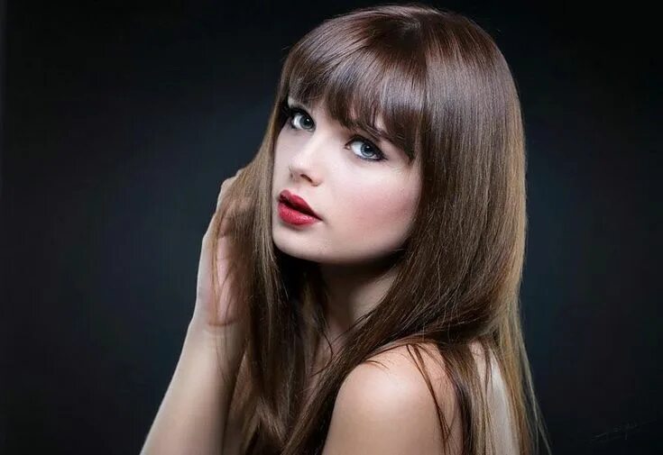 Красивые женские челки фото 画 像 に 含 ま れ て い る 可 能 性 が あ る も の:1 人 Easy hairstyles for long hair, Hairstyle, 