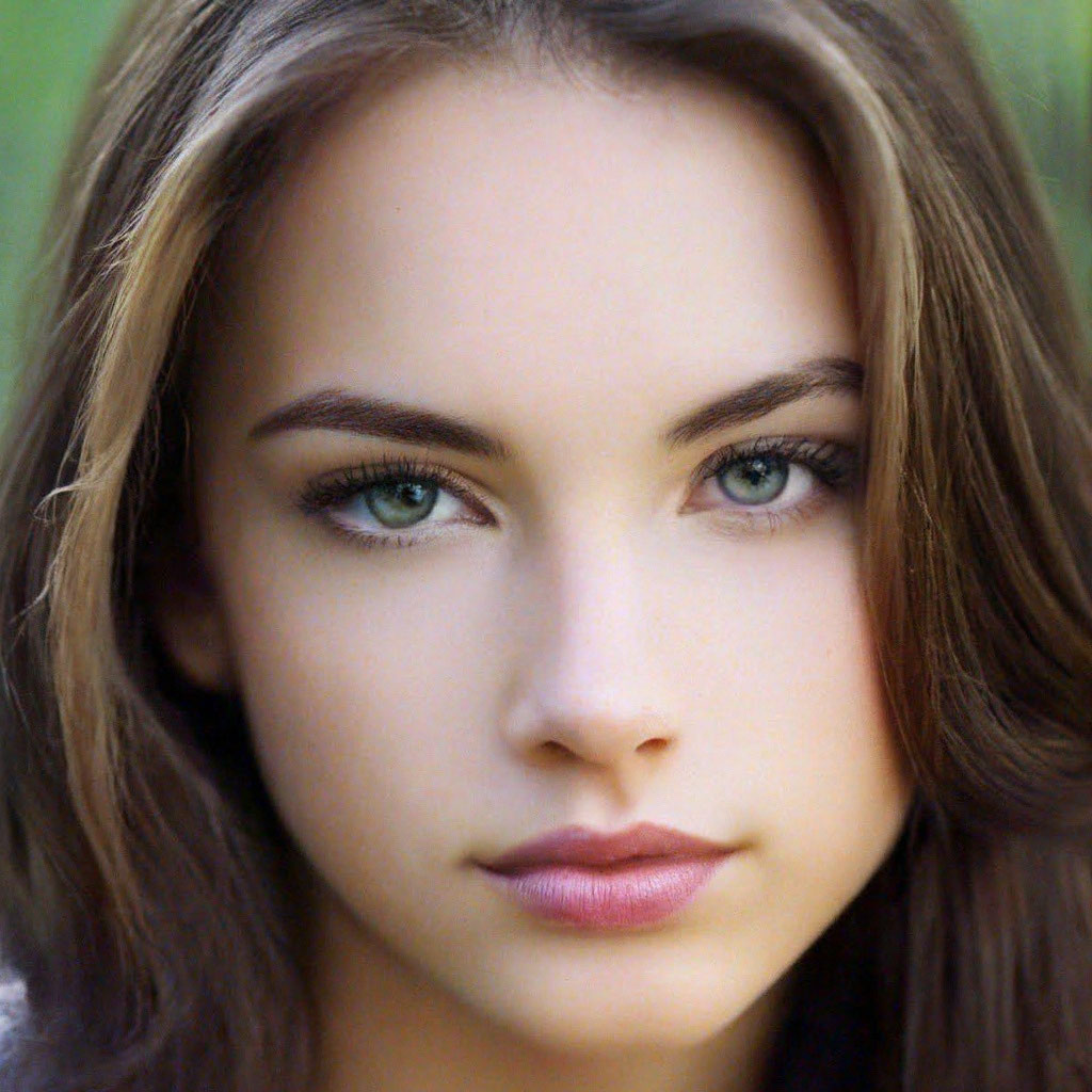 Красивые женские лица фото "Beautiful face of a girl of heavenly ." - image created in Shedevrum