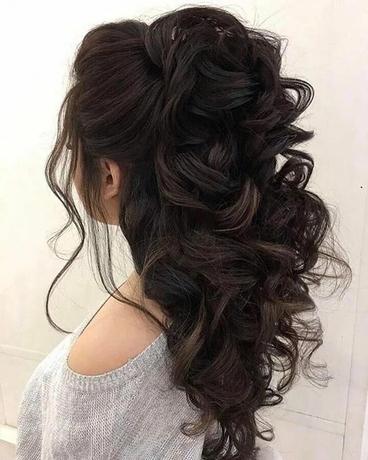 Красивые женские прически на длинные волосы Partial updo bridal hairstyle - Half up half down wedding hairstyles #weddinghai
