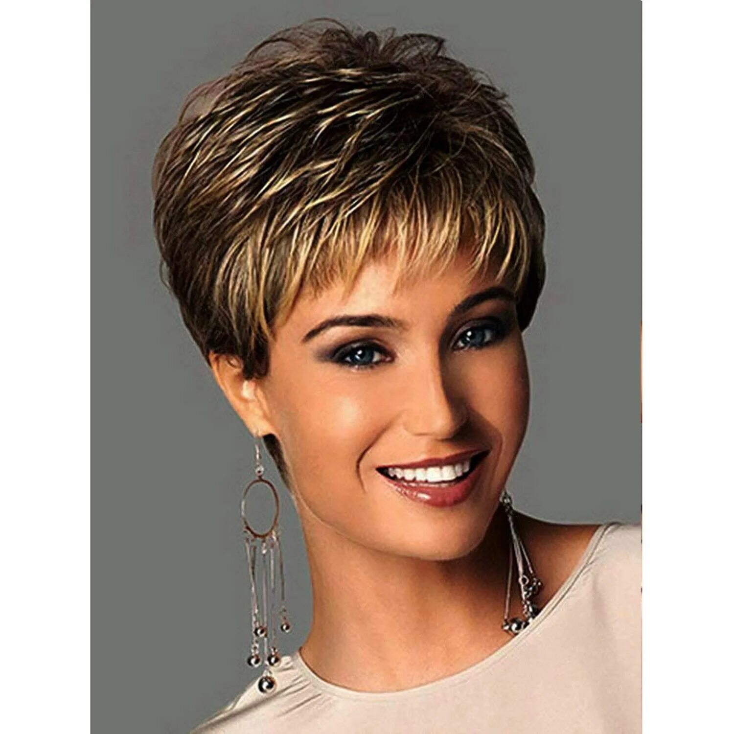 Красивые женские стрижки на короткие волосы фото VIP-HAIR короткий Парик женский,имитация натуральных волос,коричнево-красный - к