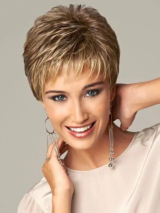 Красивые женские стрижки на короткие волосы фото Virtue Wig by Gabor Essentials Ultimate Looks Wigs Short hair wigs, Thin fine ha
