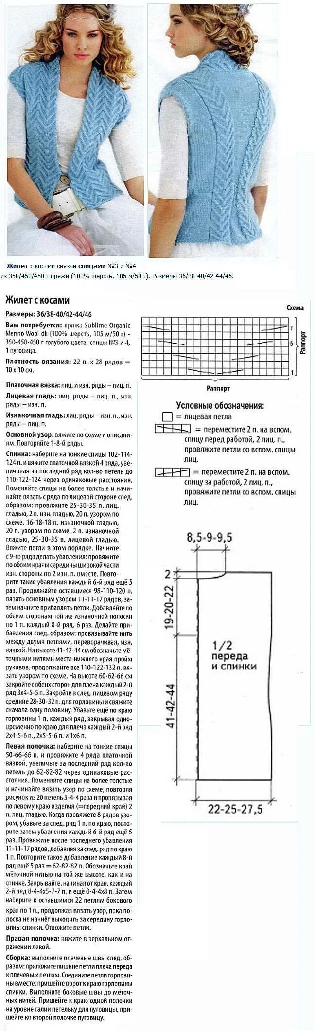 Красивые жилеты спицами схемы для женщин Картинки СХЕМА ВЯЗАННОЙ ЖИЛЕТКИ СПИЦАМИ