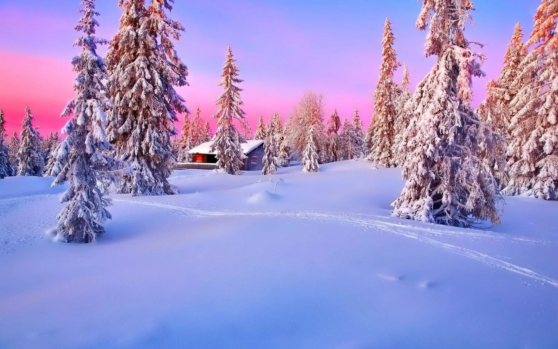 Красивые зимние фото Photographie Hiver Cabane Arbre Snow Forêt Fond d'écran Winter nature, Snow phot