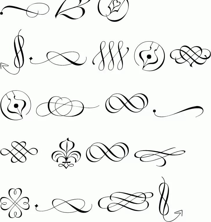 Красивые знаки для оформления Zapfino ® Extra X Ornaments premium font download Grafici