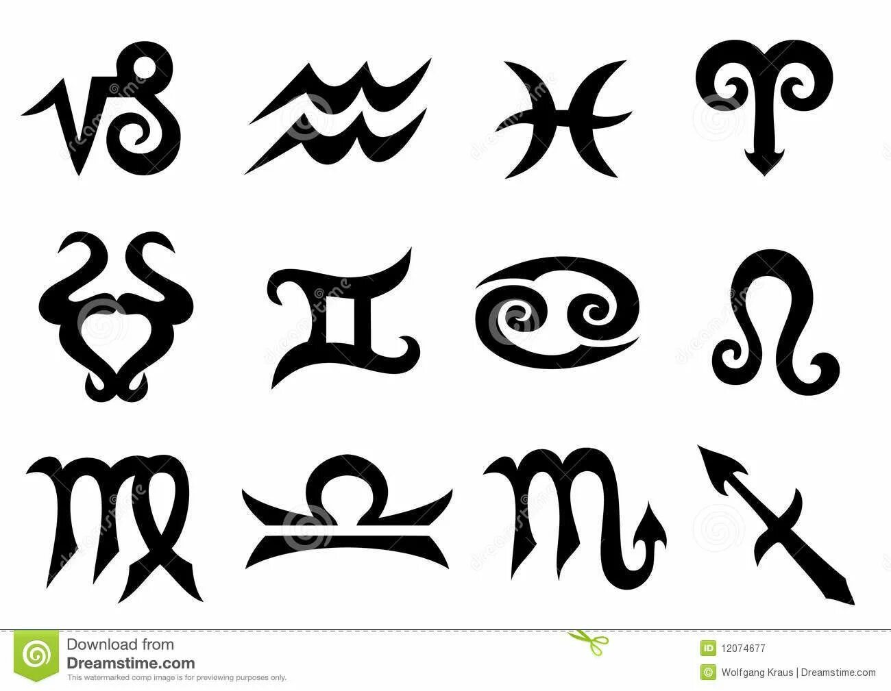 Красивые знаки для оформления Illustration about Tattoo zodiac astrology icons for horoscope,. Illustration of