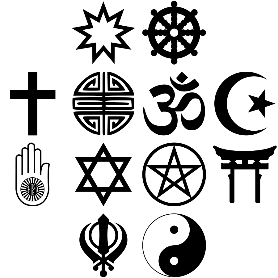 Красивые знаки и символы для оформления Файл:Religious symbols-4x4.svg - Вікіпедія