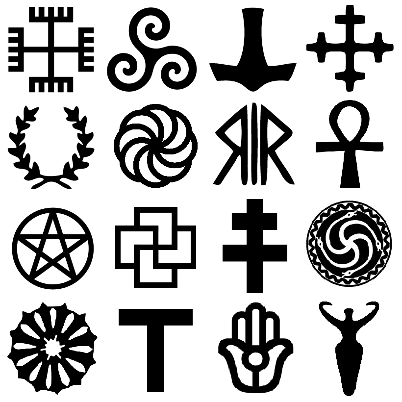 Красивые знаки и символы для оформления Файл:Pagan religions symbols - 4 rows.png - Википедия