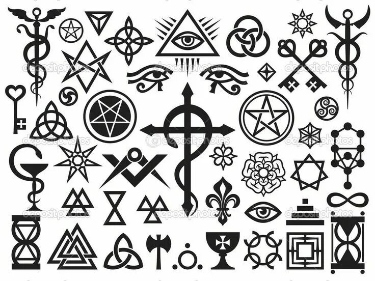 Красивые знаки и символы для оформления Pin by Marcelo Marangoni on Tattoo Ancient symbols, Occult symbols, Symbols