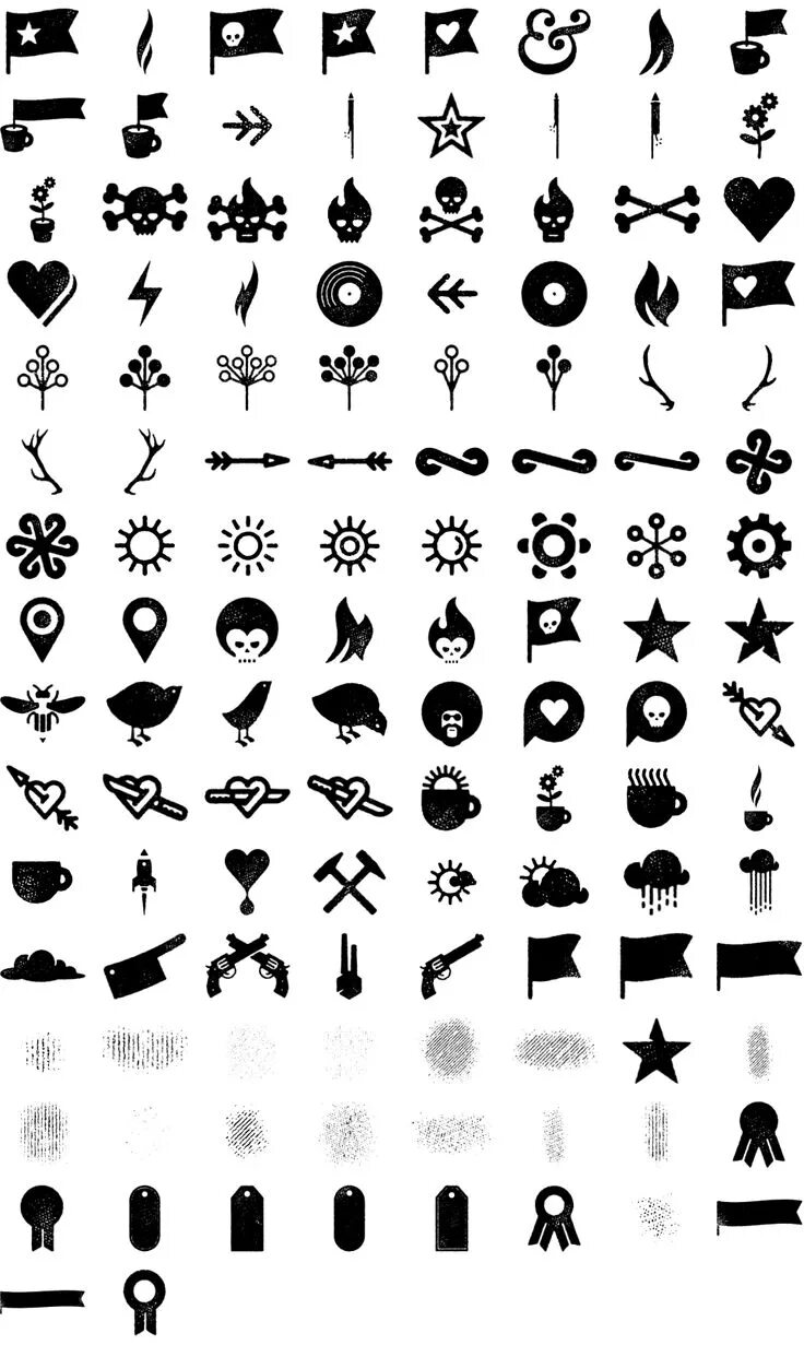Красивые знаки и символы для оформления Dingbat Font Specimen Small tattoos for guys, Dainty tattoos, Small symbol tatto
