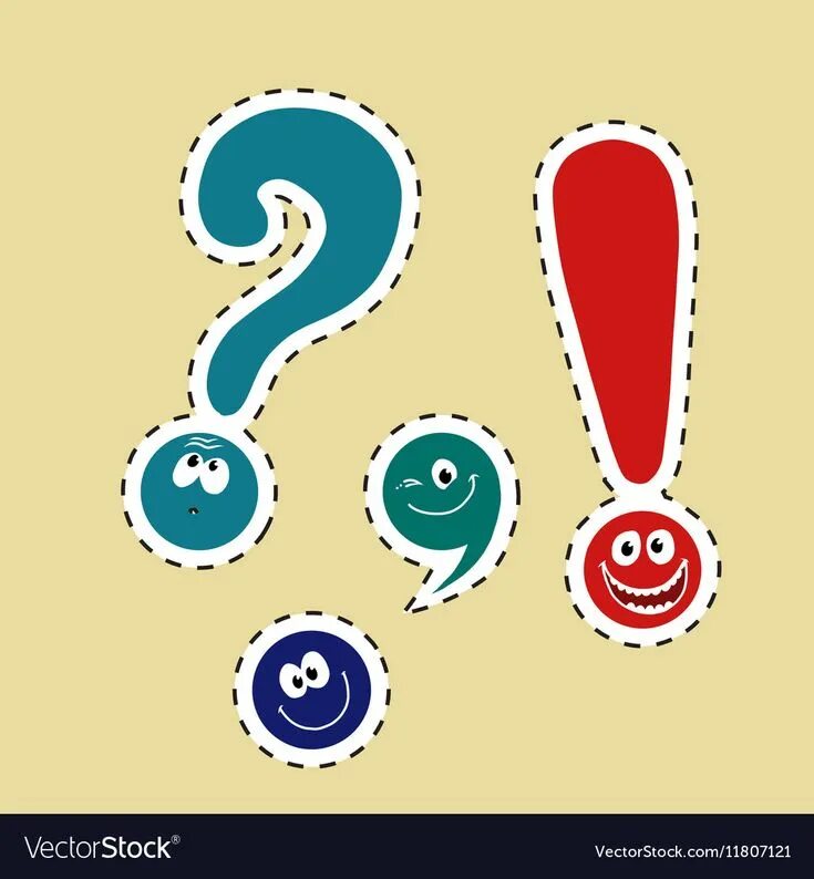 Красивые знаки препинания для оформления текста Set of funny smiley punctuation vector image on VectorStock Alfabe çalışma sayfa