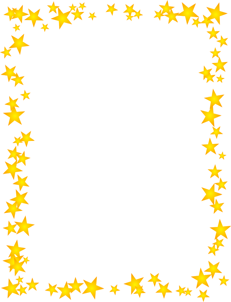 Красивые звездочки для оформления текста Gold Stars Scattered Border Clip art borders, Borders for paper, Floral border d