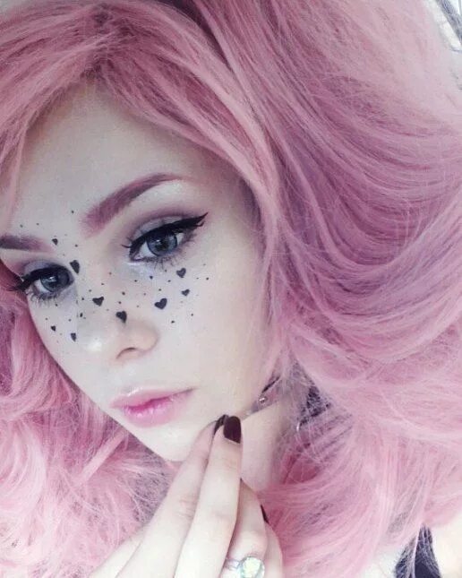 Красивый аниме макияж Pastel Goth Makeup and Hairstyle Inspiration