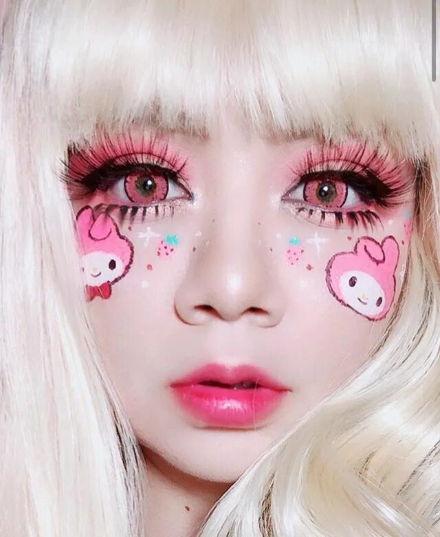 Красивый аниме макияж Pin by Leesa on Kawaii makeup in 2019 Harajuku makeup, Pastel goth makeup, Kawai