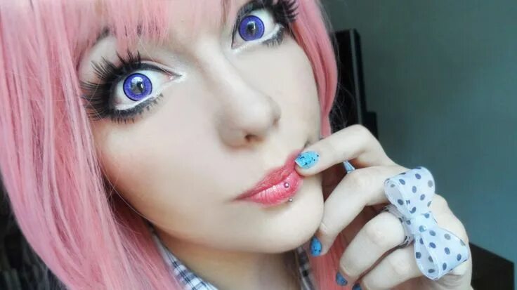 Красивый аниме макияж MakeUp Tutorial: Como parecer com uma boneca humana (Human Doll Makeup) #2 Eye m
