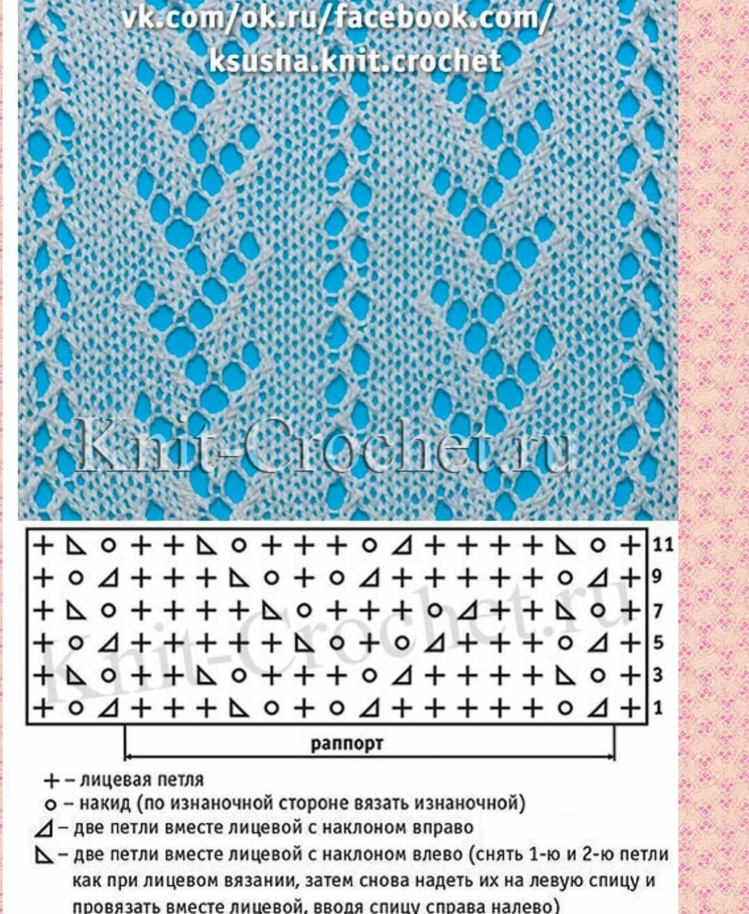 Красивый ажур спицами схемы и описание Pin on modele de tricotat