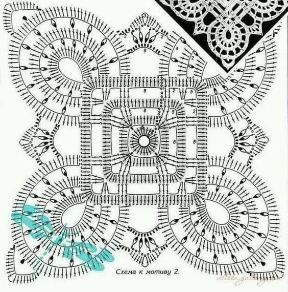 Красивый ажурный квадрат крючком схемы 21 Grannys square que parecen filigranas Modèles de tapis en crochet, Modèles cr