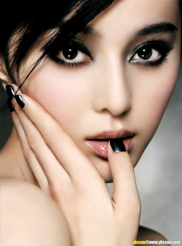 Красивый азиатский макияж Los ojos de la bella Fan Bingbing, actriz china. Beautiful makeup, Beauty face, 