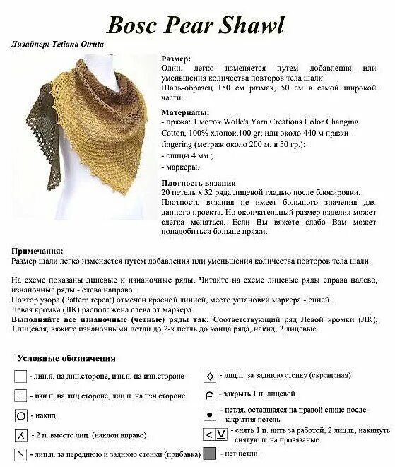Красивый бактус спицами схема Шали спицами - модели для начинающих и опытных мастеров Ирина СНежная & Вязание 
