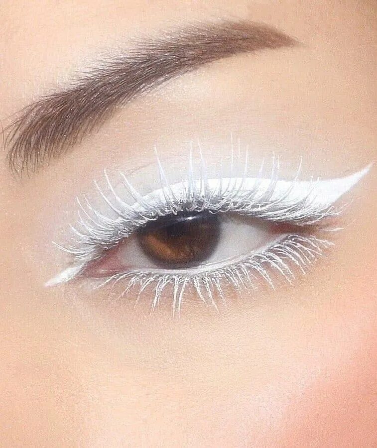 Красивый белый макияж Aesthetic Makeup White eyeliner makeup, No eyeliner makeup, Angel makeup