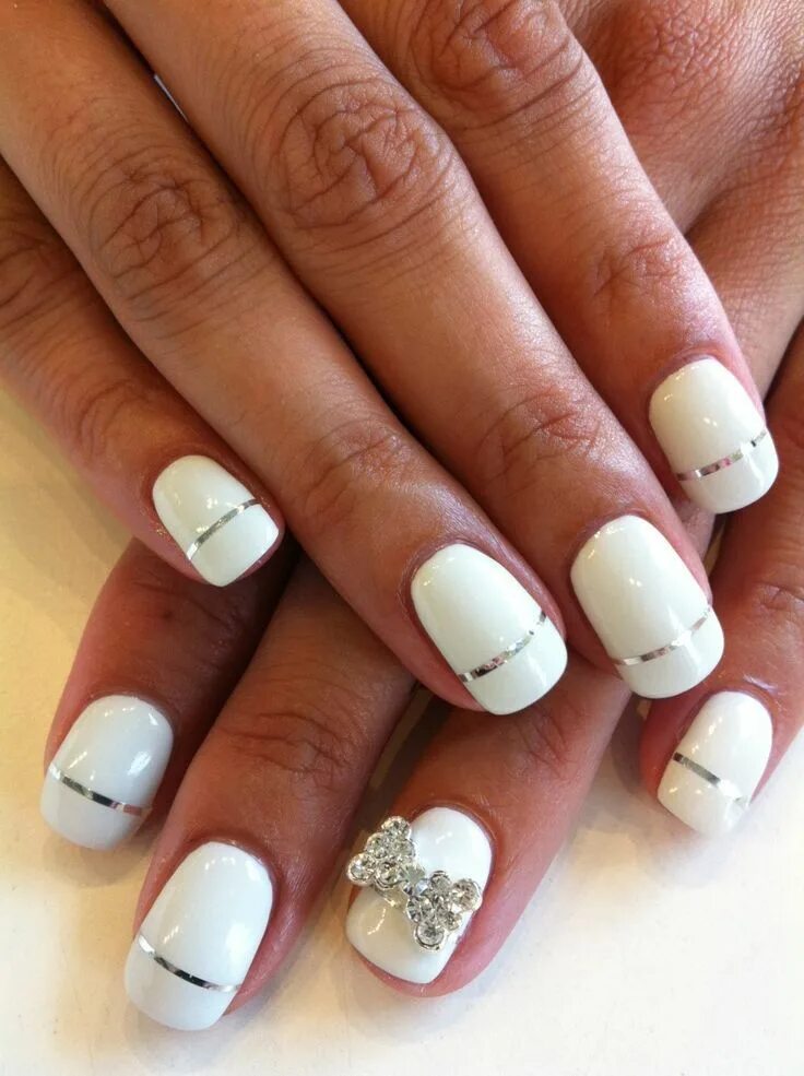 Красивый белый маникюр на коротких ногтях White nails White nails, Nails, Sculptured nails