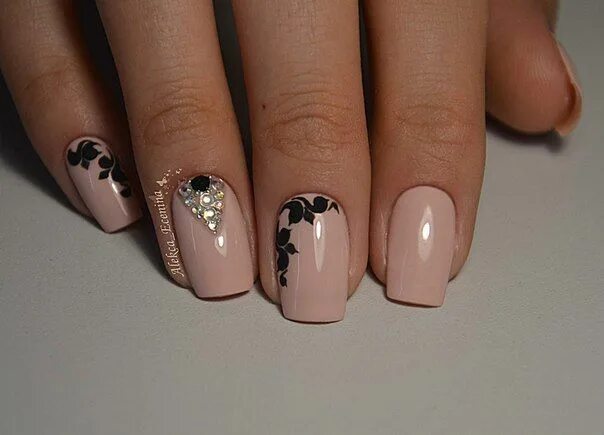 Красивый бежевый маникюр с дизайном МАНИКЮР 2016 год - 1,937 photos VK Nail colors, Short nails, Nails