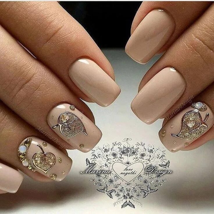 Красивый бежевый маникюр с дизайном Pin on ภ ค ίl ค гt Nude nail designs, Acrylic nail designs, Nails