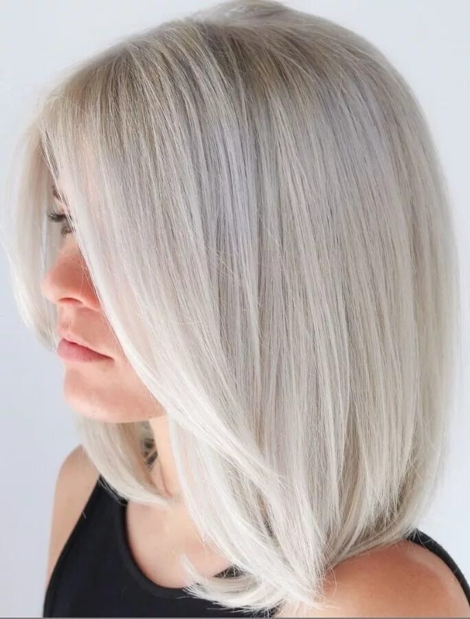 Красивый блонд фото на средние волосы Completely Fashionable Medium Length Hairstyles Hair styles, Platinum blonde hai