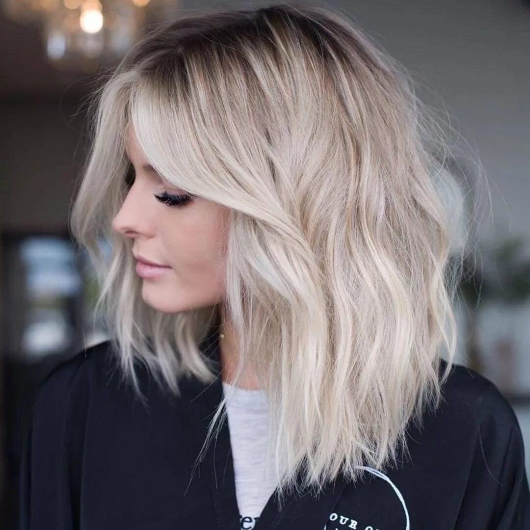 Красивый блонд фото на средние волосы 30 Stunning Summer Lob Haircuts We Love (July 2019 Collection) Babylights hair, 
