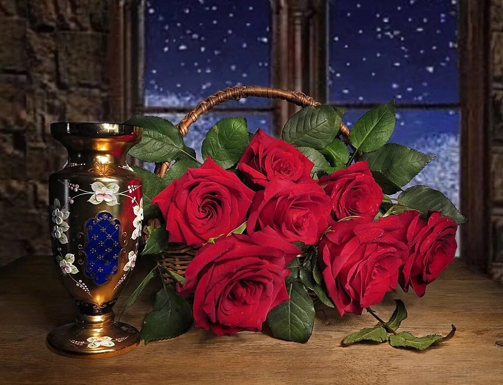 Красивый букет доброго вечера картинки Jigsaw puzzle "Wonderful evening" - solve jigsaw puzzles online PuzzleIt