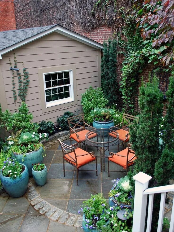 Красивый частный двор своими руками фото Exterior design original ideas for the modern garden Backyard patio, Backyard se