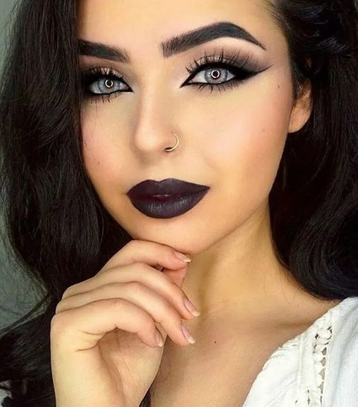 Красивый черный макияж 48 Lovely Makeup Tutorials Ideas For Blue Eyes Dark makeup looks, Dark makeup, B