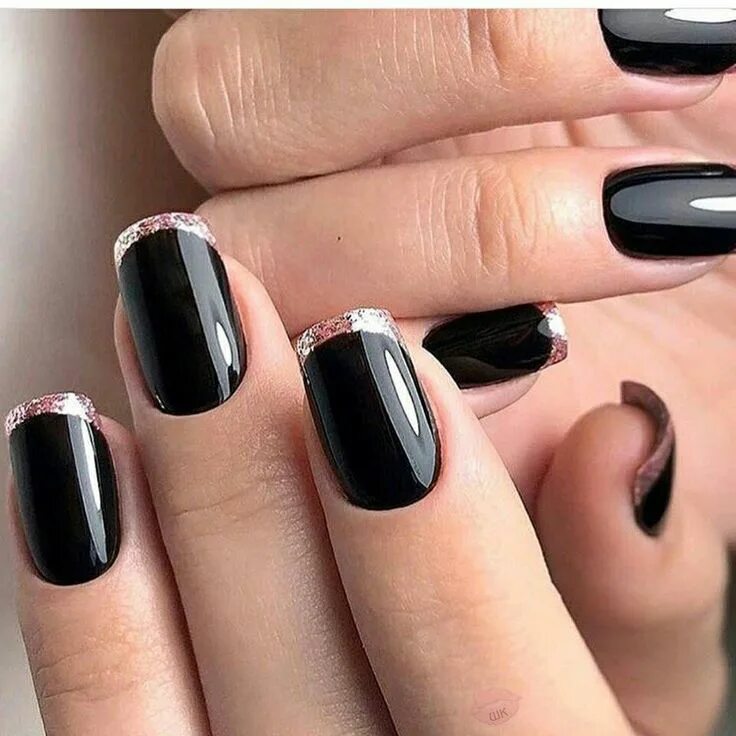 Красивый черный маникюр фото Pin by Salina Rush on Black Nail Designs Simple nail art designs, Nail art, Nail