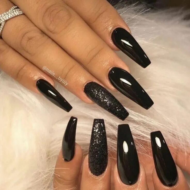 Красивый черный маникюр на длинные ногти 100+ Latest Nail Trends for Winter 2022 - Nail Art Design Ideas for 2022 Nail ar