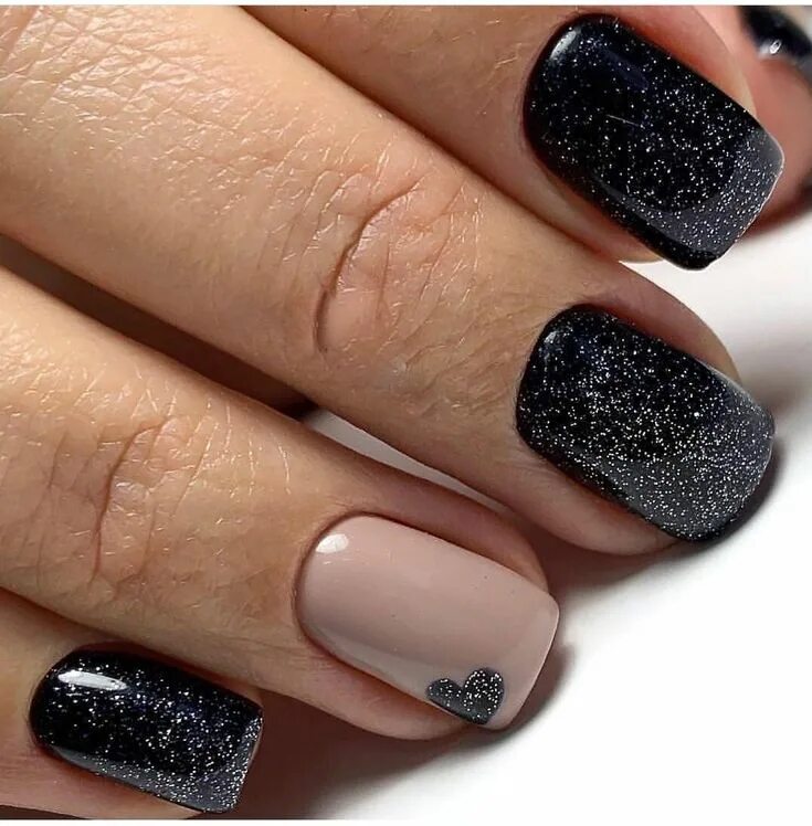 Красивый черный маникюр на короткие ногти Pin on Nail Designs in 2024 Nail art manicure, Manicure, Trendy nails
