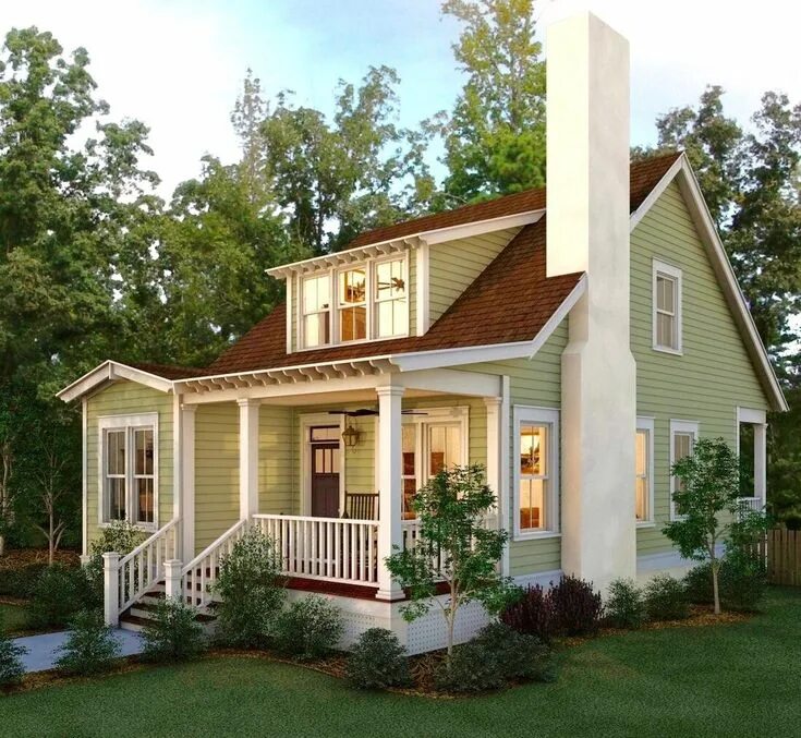 Красивый дачный домик с террасой реальное фото BlackCupcakeKitty House exterior, Cottage homes, House design
