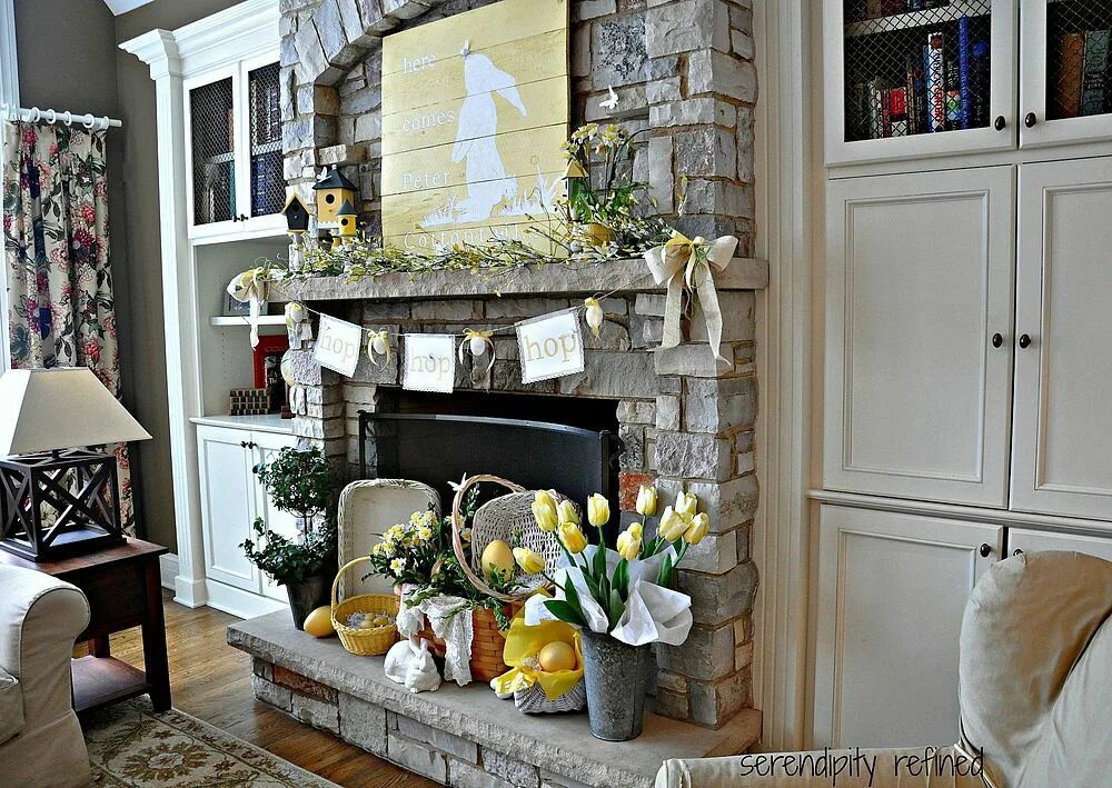 Красивый декор для дома How to Make a Chalkboard Sign With Crackle Finish Fireplace mantel decor, Hearth
