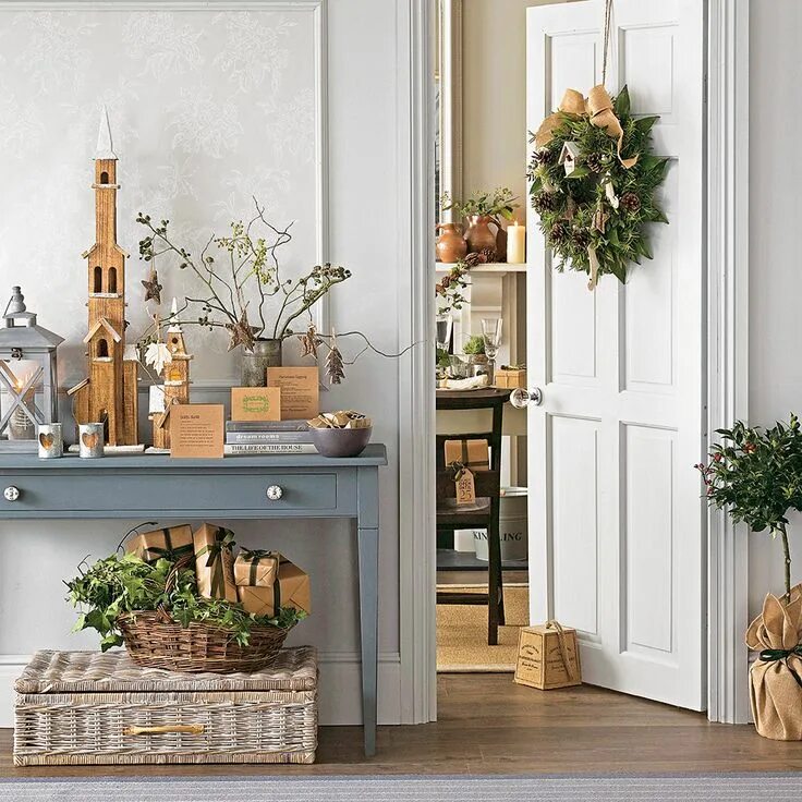 Красивый декор для дома Rustic Christmas decorating ideas for a natural and relaxed home Salons de noël,