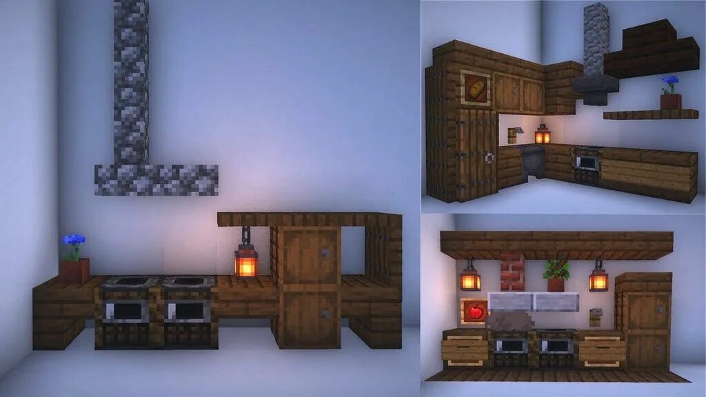 Красивый декор для дома в майнкрафт I just built some simple kitchen designs a while ago and uploaded a YouTube Tuto