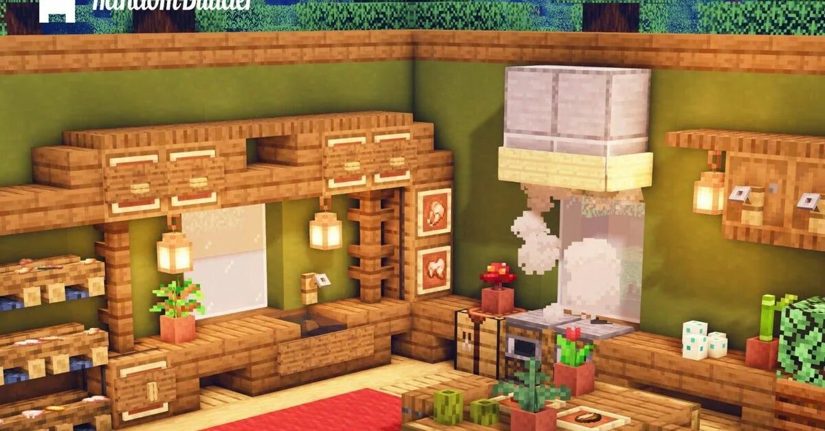 Красивый декор для дома в майнкрафт I built a Simple Kitchen Design! What do you think? Minecraft house designs, Min