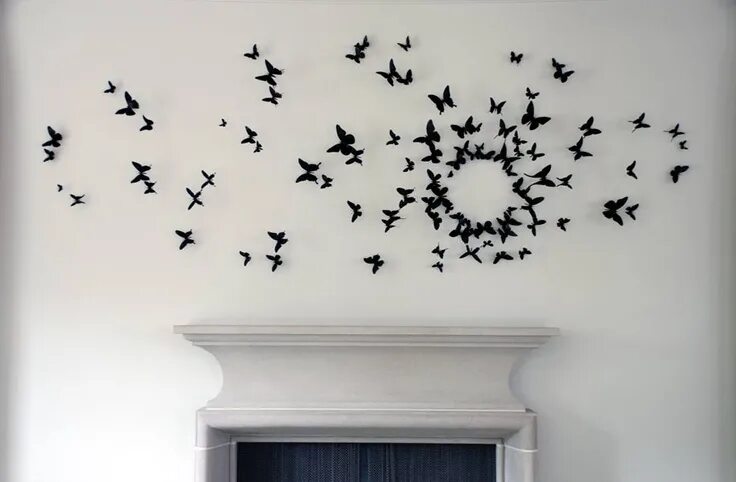 Красивый декор стен своими руками Butterfly wall decor, Butterfly wall art, 3d butterfly wall art