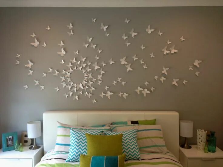 Красивый декор стен своими руками Image result for butterfly wall arrangements Wall decor bedroom, Butterfly wall 