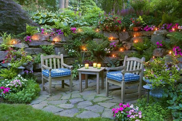 Красивый декоративный сад фото The Grotto Garden by Mary Bowe from Gasper Landscape Design & Construction . Slo