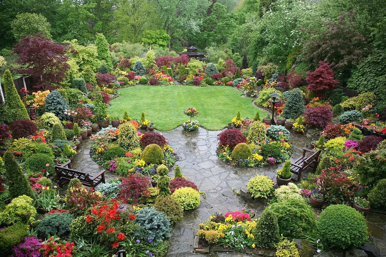 Красивый декоративный сад фото Gardens фото