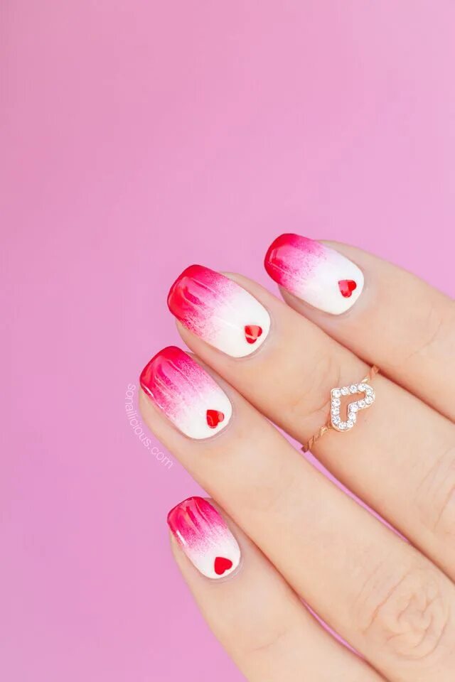 Красивый день маникюра The SoNailicious Valentine's Nails - 2017 Nails of the Day Nail designs valentin
