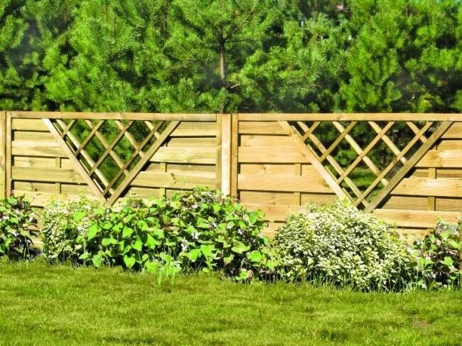Красивый деревянный забор своими руками фото Garden in the woods, Backyard pergola, Fence landscaping