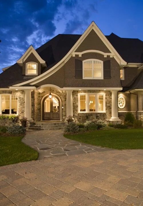 Красивый дизайн частных домов фото Exterior Design, Pictures, Remodels, Decor and Ideas - page 18 House styles, Hou